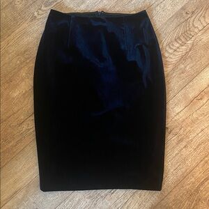White House Black Market Black Velvet Pencil Skirt
